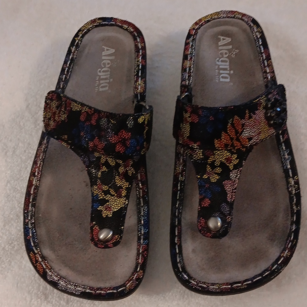 Alegria Carina Floral Thong Size 39